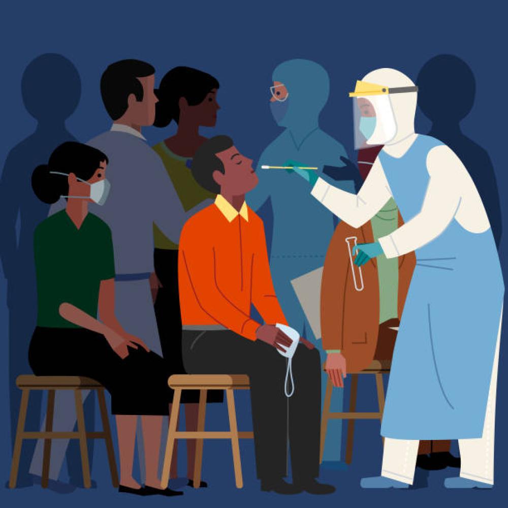 Doctor giving checkup